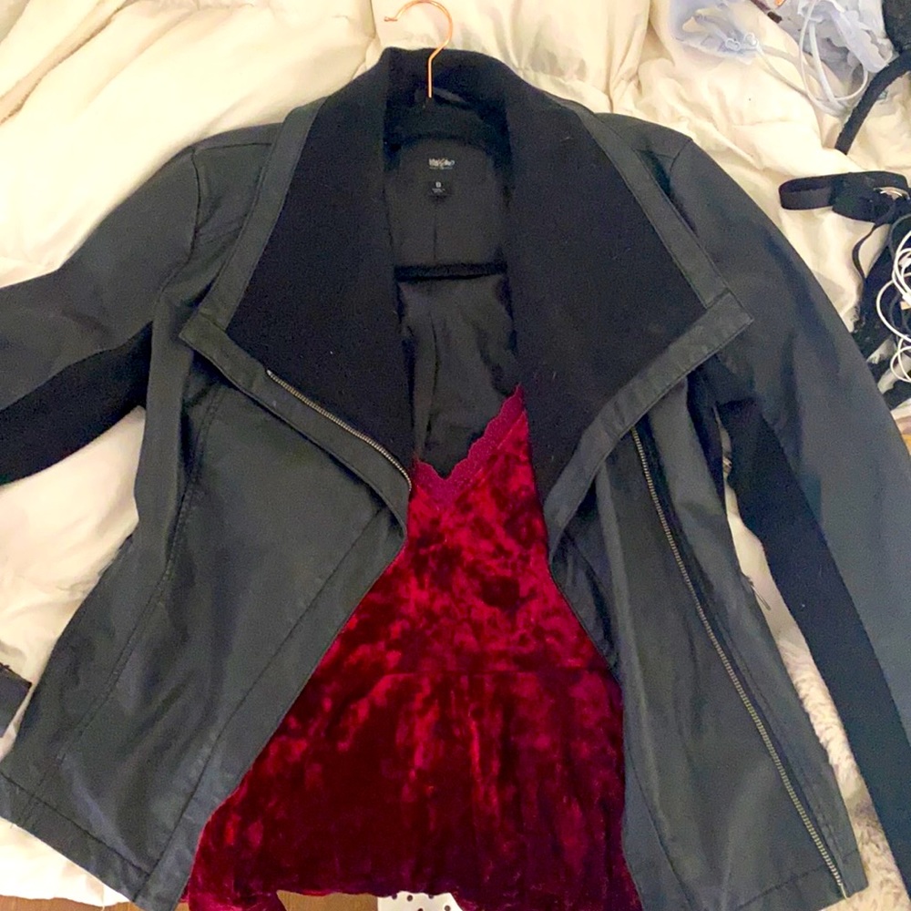 Not real leather jacket.